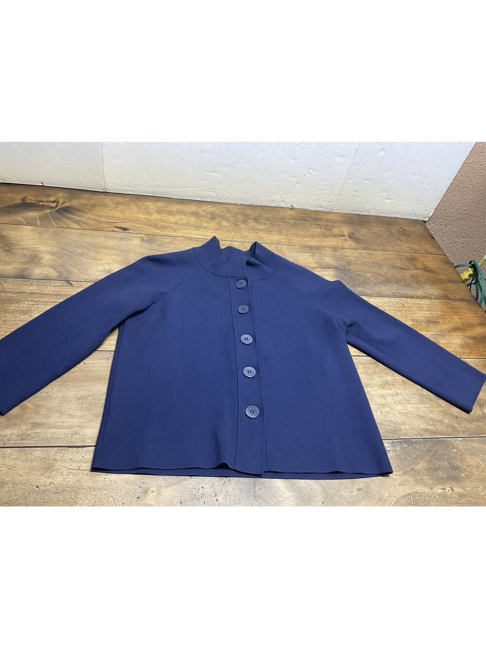 Wolford Blue Button Knit Jacket Cardigan